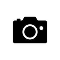 conception simple d'icône de caméra sur fond blanc vecteur