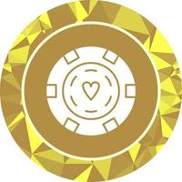 icône de vecteur de jetons de poker unique