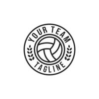 volley-ball, équipe, emblème, logo, conception, vecteur, illustration vecteur