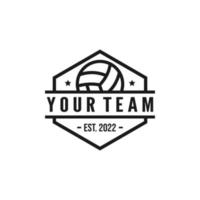 volley-ball, équipe, emblème, logo, conception, vecteur, illustration vecteur