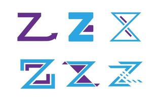 ensemble de logos de lettre z vecteur