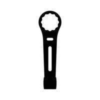 silhouette de clé. élément de design icône noir et blanc sur fond blanc isolé vecteur