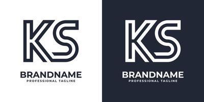 logo monogramme ks simple, adapté à toute entreprise avec initiale ks ou sk. vecteur