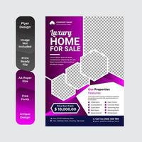 immobilier flyer affiche brochure brochure couverture conception mise en page fond, deux couleurs, modèle vectoriel