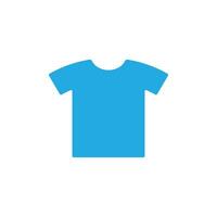 eps10 vecteur bleu t-shirt art solide icône abstraite ou logo isolé sur fond blanc. symbole de chemise unisexe dans un style moderne et plat simple pour la conception de votre site Web et votre application mobile