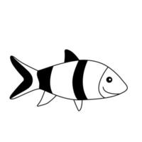 vecteur d'icône de poisson. signe d'illustration d'aquarium. symbole de l'océan. logo de poisson drôle.