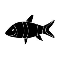 vecteur d'icône de poisson. signe d'illustration d'aquarium. symbole de l'océan. logo de poisson drôle.