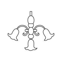 vecteur d'icône de lustre. signe d'illustration lustré. symbole ou logo de lustre.