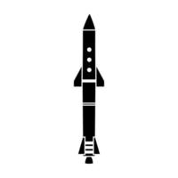 vecteur d'icône de bombe. signe d'illustration de fusée. symbole d'arme. logo de guerre.