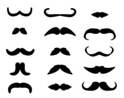 illustration vectorielle noir et blanc de jeu de moustache vecteur