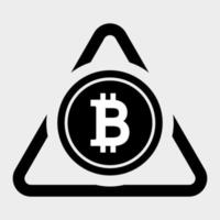 Signe de symbole icône bitcoin isoler sur fond blanc, illustration vectorielle eps.10 vecteur