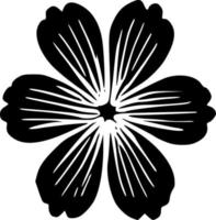 noir et blanc en forme de fleur vecteur
