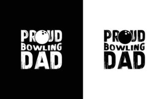 conception de t-shirt de citation de bowling, typographie vecteur