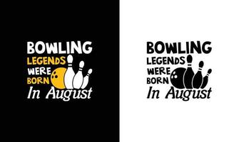 conception de t-shirt de citation de bowling, typographie vecteur