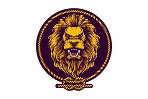 tête de lion scout illustration logo vecteur