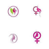 mot international happy women day logo illustration design vecteur