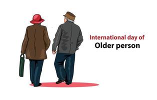 journée internationale des personnes âgées vecteur