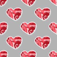 motif géométrique sans soudure avec des coeurs rouges. coeur rouge abstrait dans un style plat. happy valentine day background.valentines day attributs. illustration vectorielle. vecteur