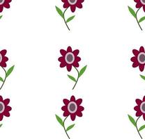 motif de papier céramique de tissu sans couture de fleurs gris rose rouge violet vecteur