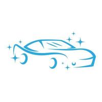 conception d'icône de logo de service de lavage de voiture vecteur