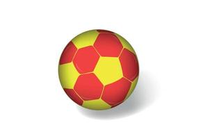 ballon de football drapeau espagne vecteur libre. vecteur de conception de ballon de football rouge et jaune gratuit.