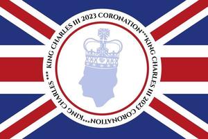 Londres, Royaume-Uni, 6 mai. 2023. roi charles iii couronnement charles de galles devient roi d'angleterre. poteau blanc, vecteur