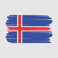 pinceau drapeau islandais vecteur