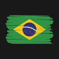 brosse drapeau du brésil vecteur