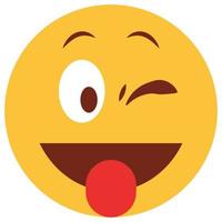icône de couleur plate pour le visage emoji. vecteur