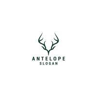vecteur d'icône de conception de logo d'antilope