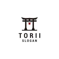 vecteur d'icône de conception de logo torii