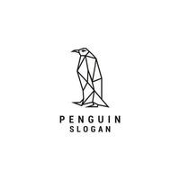 vecteur d'icône de conception de logo de pingouin