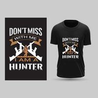 vecteur de conception de t-shirt de chasse