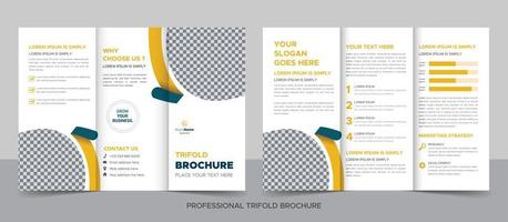 modèle de conception de brochure à trois volets pour votre entreprise, votre entreprise, votre entreprise, votre publicité, votre marketing, votre agence et votre activité Internet. vecteur