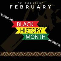 mois de l'histoire des noirs une histoire remarquable de l'histoire afro-américaine. célébrée annuellement les états-unis d'amérique et le canada en février la grande-bretagne en octobre vecteur