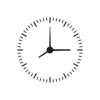 L'icône de l'horloge visage vector illustration décrit