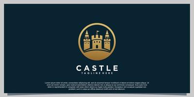 inspiration de conception de logo de château avec concept créatif de modèle vecteur