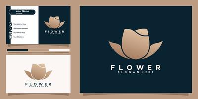création de logo de fleur de beauté avec modèle vecteur