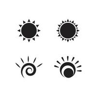 logo illustration soleil vecteur