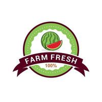 modèle de vecteur de logo de fruits pastèque