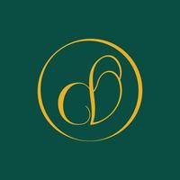 logo de lettre de luxe créatif db, logo élégant db, lettre bd, logo de lettre cursive db, logo manuscrit de la signature initiale, lettre db initiale vecteur