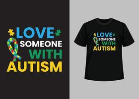 conception de t-shirt de la journée de sensibilisation à l'autisme, superbe conception de t-shirt de la journée de l'autisme, conception de t-shirt de la journée mondiale de sensibilisation à l'autisme, t-shirt de typographie, éléments vectoriels et d'illustration pour un produit imprimable vecteur
