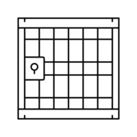 illustration vectorielle de l'icône de la ligne du dictionnaire du droit pénitentiaire vecteur