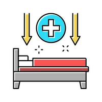 illustration vectorielle de l'icône de couleur de l'hépatite au repos au lit vecteur