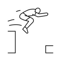 illustration vectorielle de l'icône de la ligne de sport extrême parkour vecteur