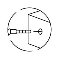 insérer l'icône de la ligne de meubles d'assemblage de vis en métal illustration vectorielle vecteur