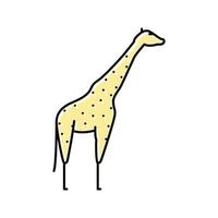 animal girafe dans l'illustration vectorielle de l'icône de couleur du zoo vecteur