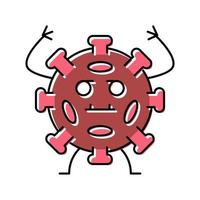 virus maladie couleur icône illustration vectorielle vecteur