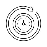 icône de ligne de temps d'exécution signe d'illustration vectorielle vecteur