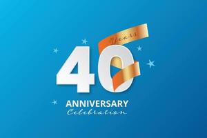 conception de modèle d'illustration de logo anniversaire 40 ans vecteur